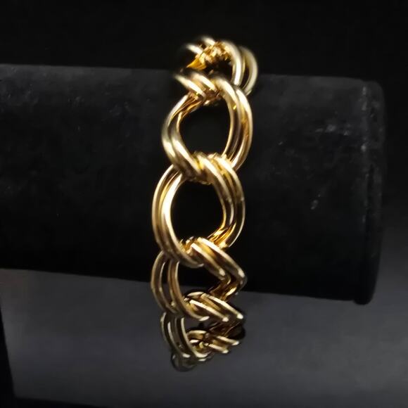 OTC 18K Bronze Gold Plated Double Link Bracelet In Box - Picture 3 of 10